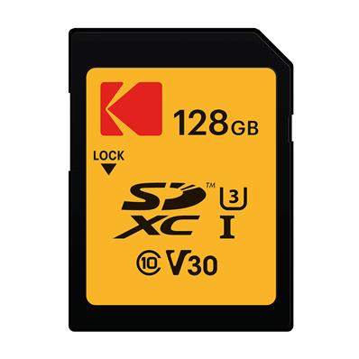 KODAK Carte Mémoire SD 128 GB – UHS-1 U3 V30 Ultra classe 30