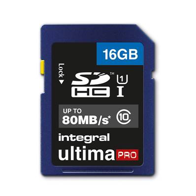 INTEGRAL Carte Mémoire SDHC:XC 16GB Bleu 2.0 – Classe 10