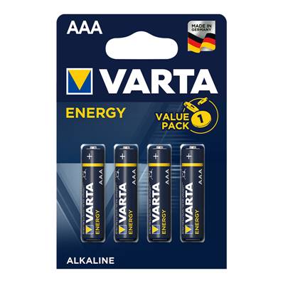VARTA Piles Energy Alcaline AAA/LR03 x 4