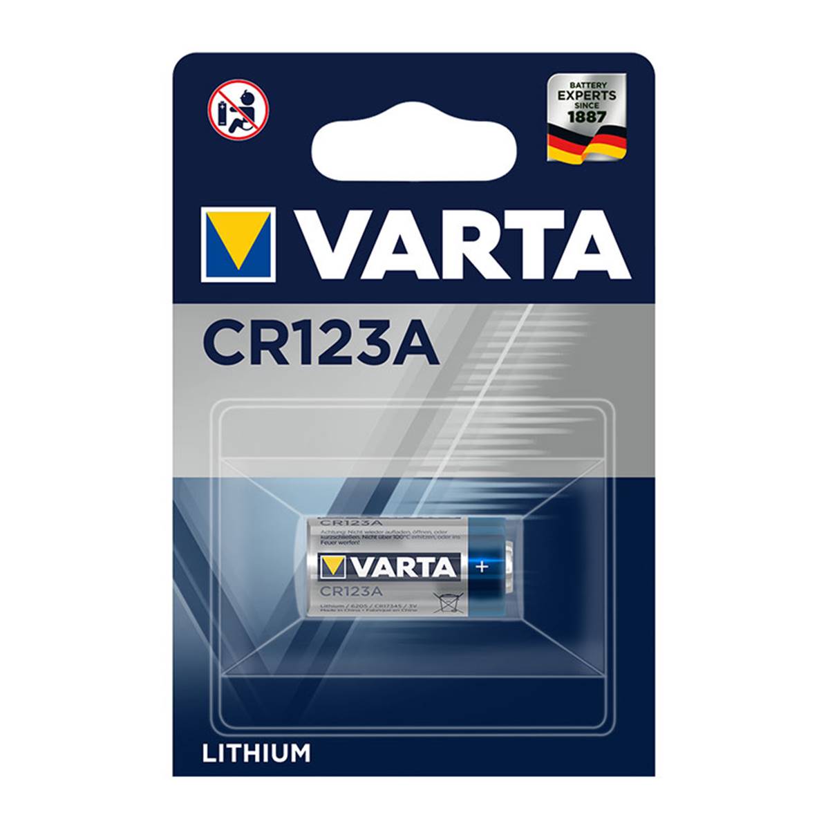 Pile CR123A Varta Lithium 3V