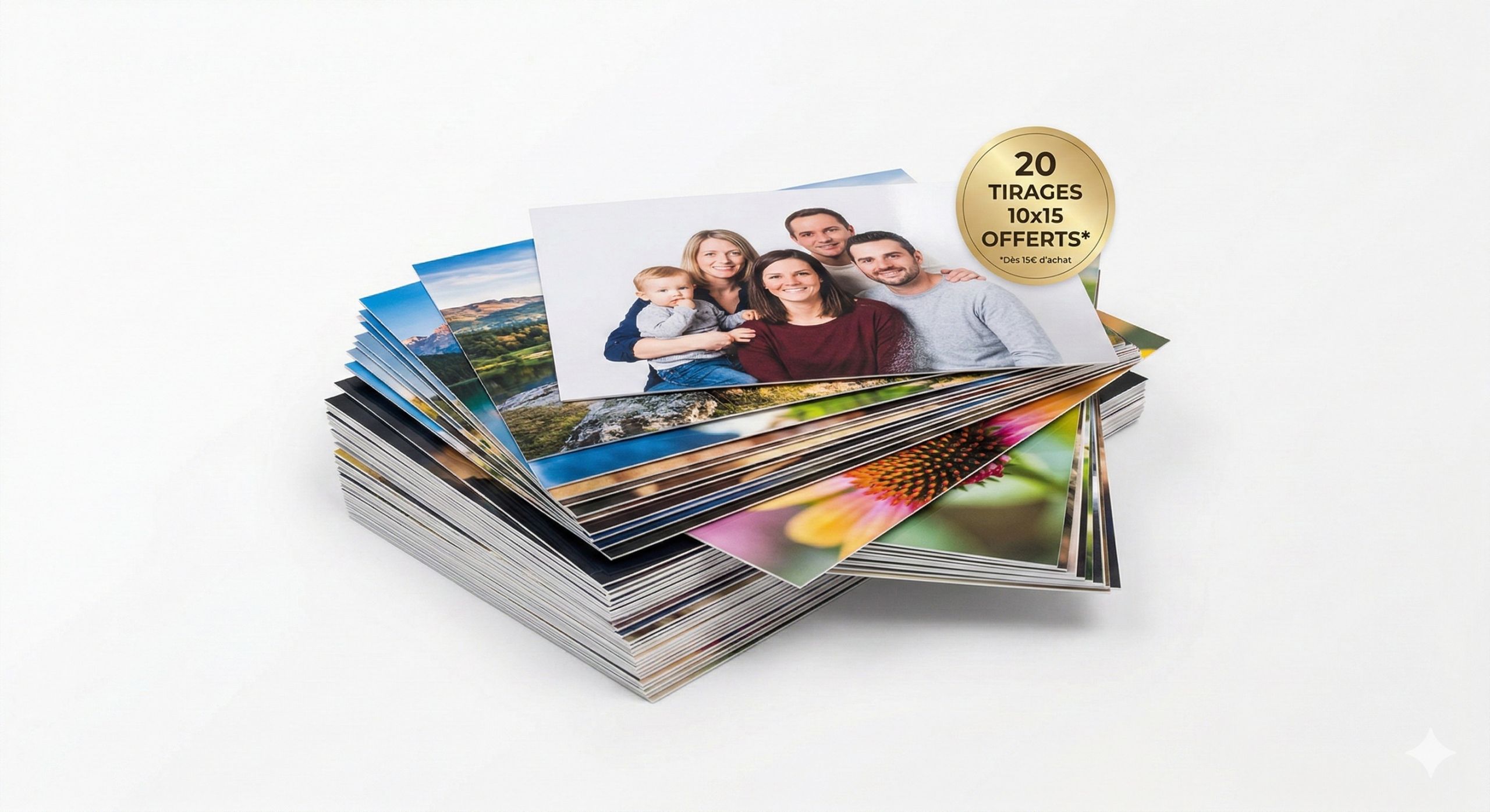 20 tirages 10×15 GRATUITS dès 15€ d’achat